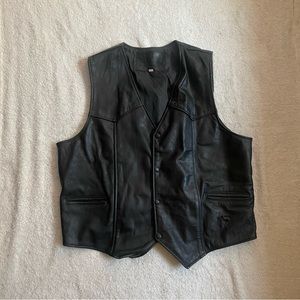 Vintage Camel Leather Vest